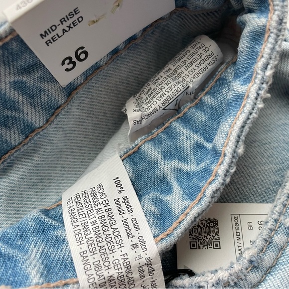 ZARA DENIM SHORTS MID-RISE - Picture 6 of 8